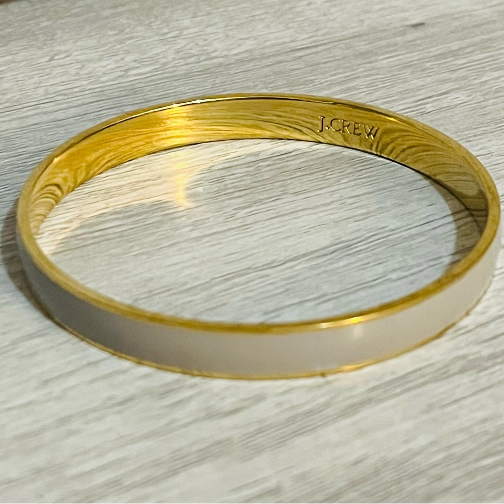 J. Crew Gold & Grey Enamel Bangle